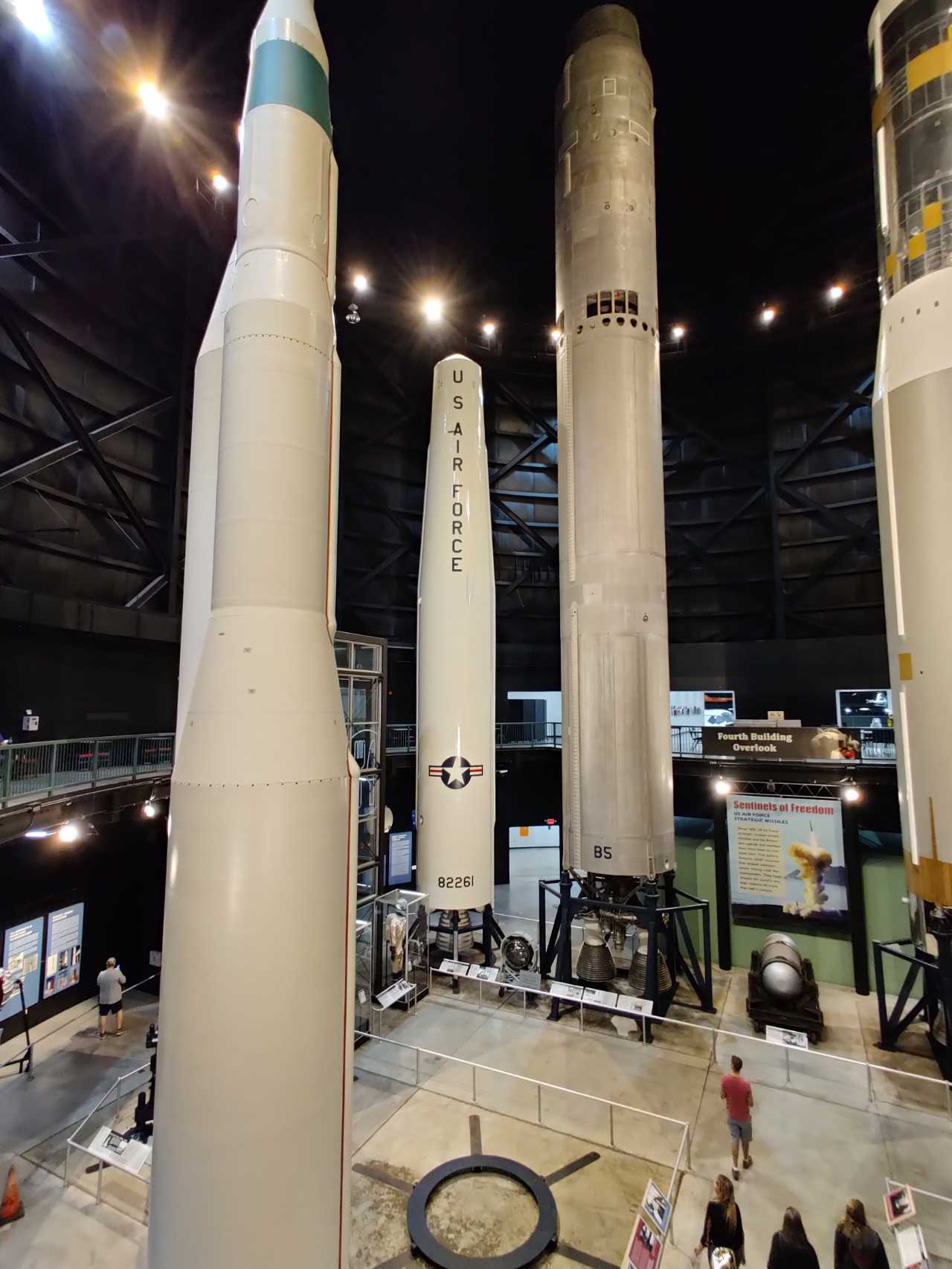 The missile gallery. From the 2nd floor balcony near the cafe.