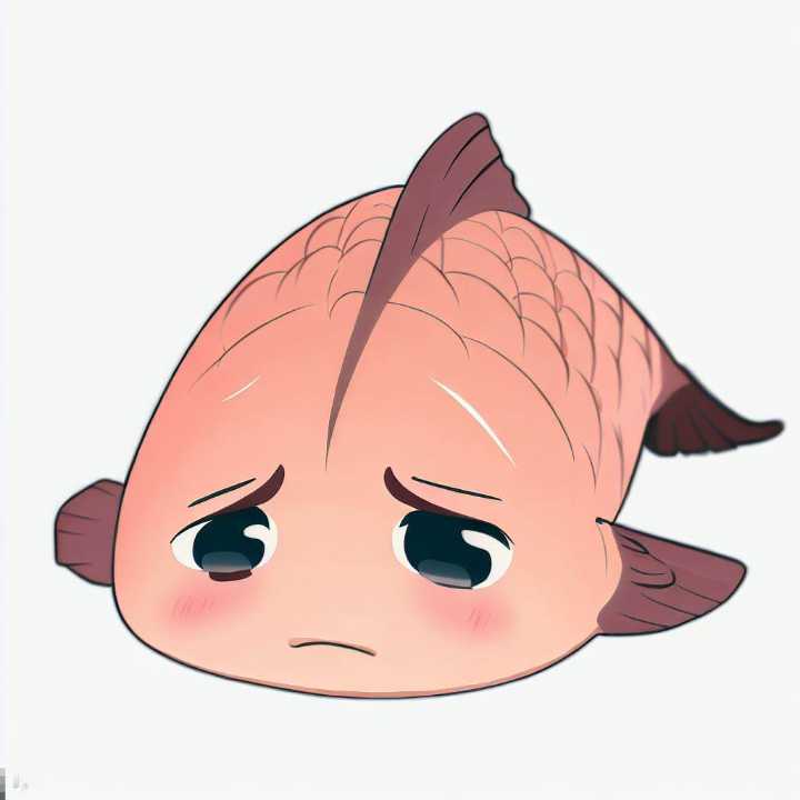 AI generated image of a sad salmon. Source: bing.com
