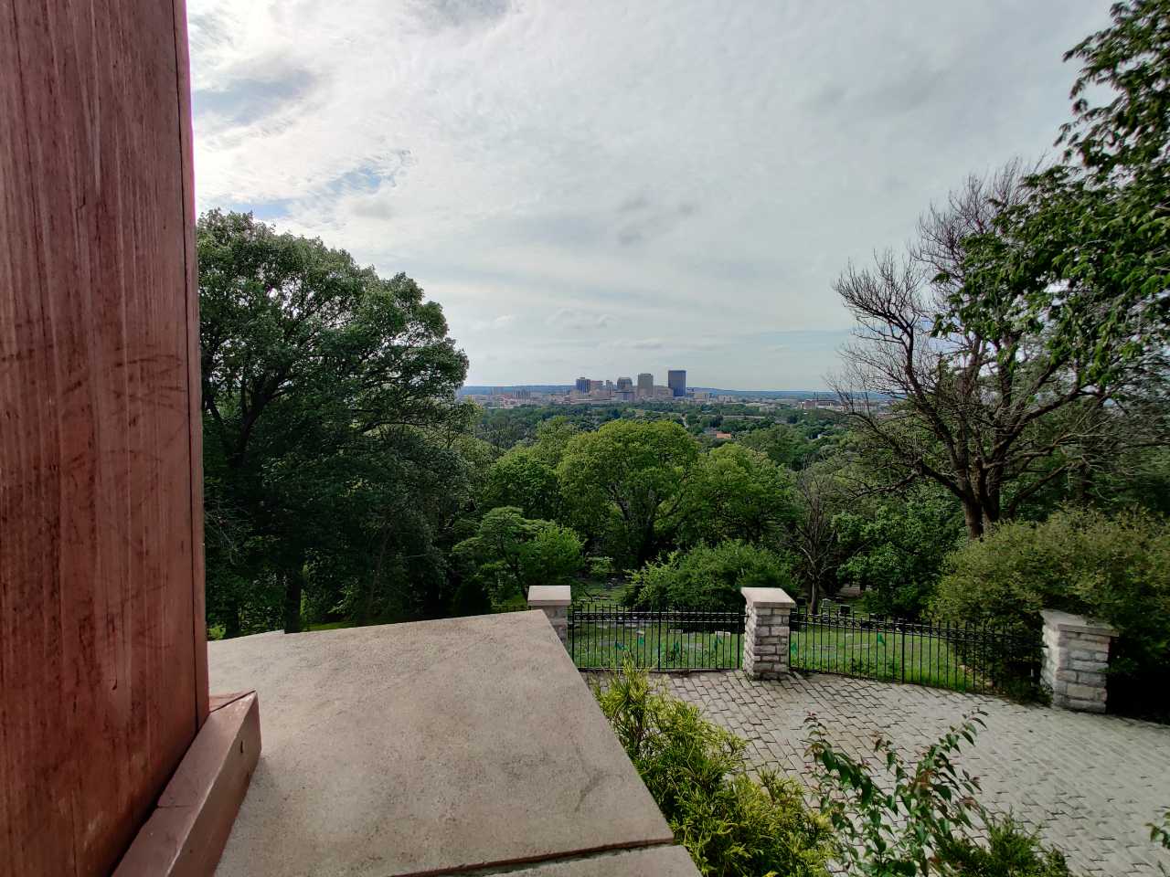 View of downtown Dayton from the Woodland Cemetery