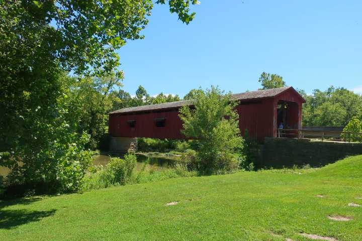 Cataract Falls Covered Bridge in Indiana